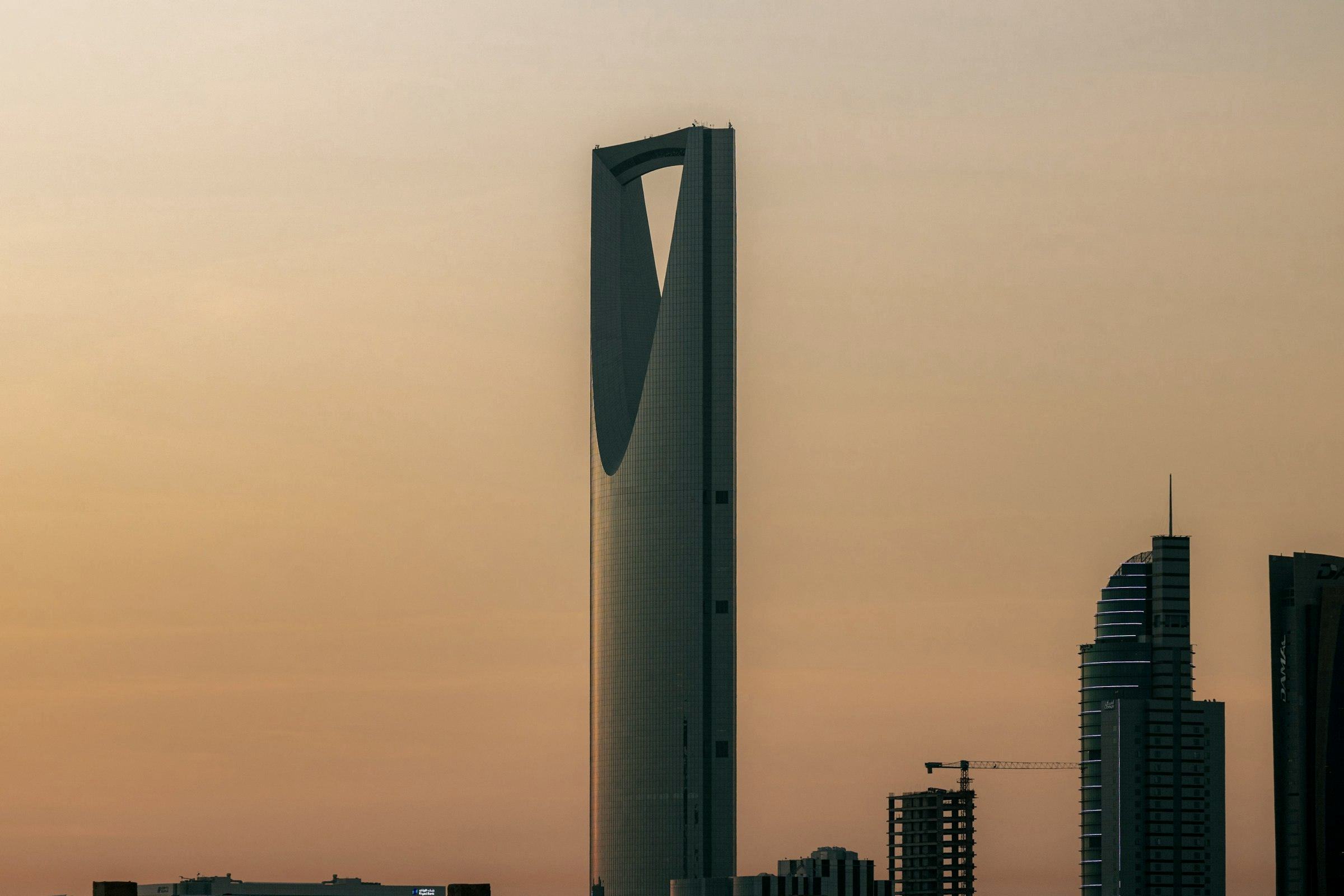 Riyadh skyline at sunset